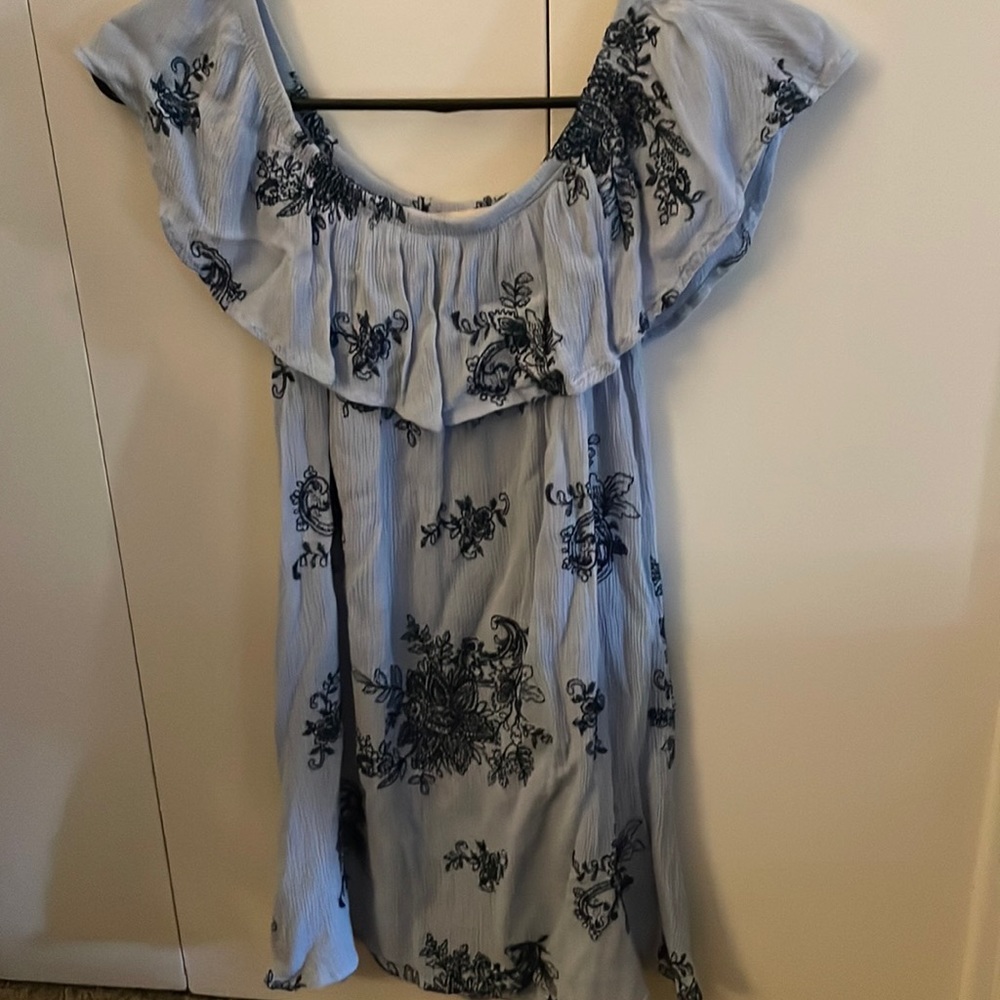 Blue Xsmall LA heart blouse